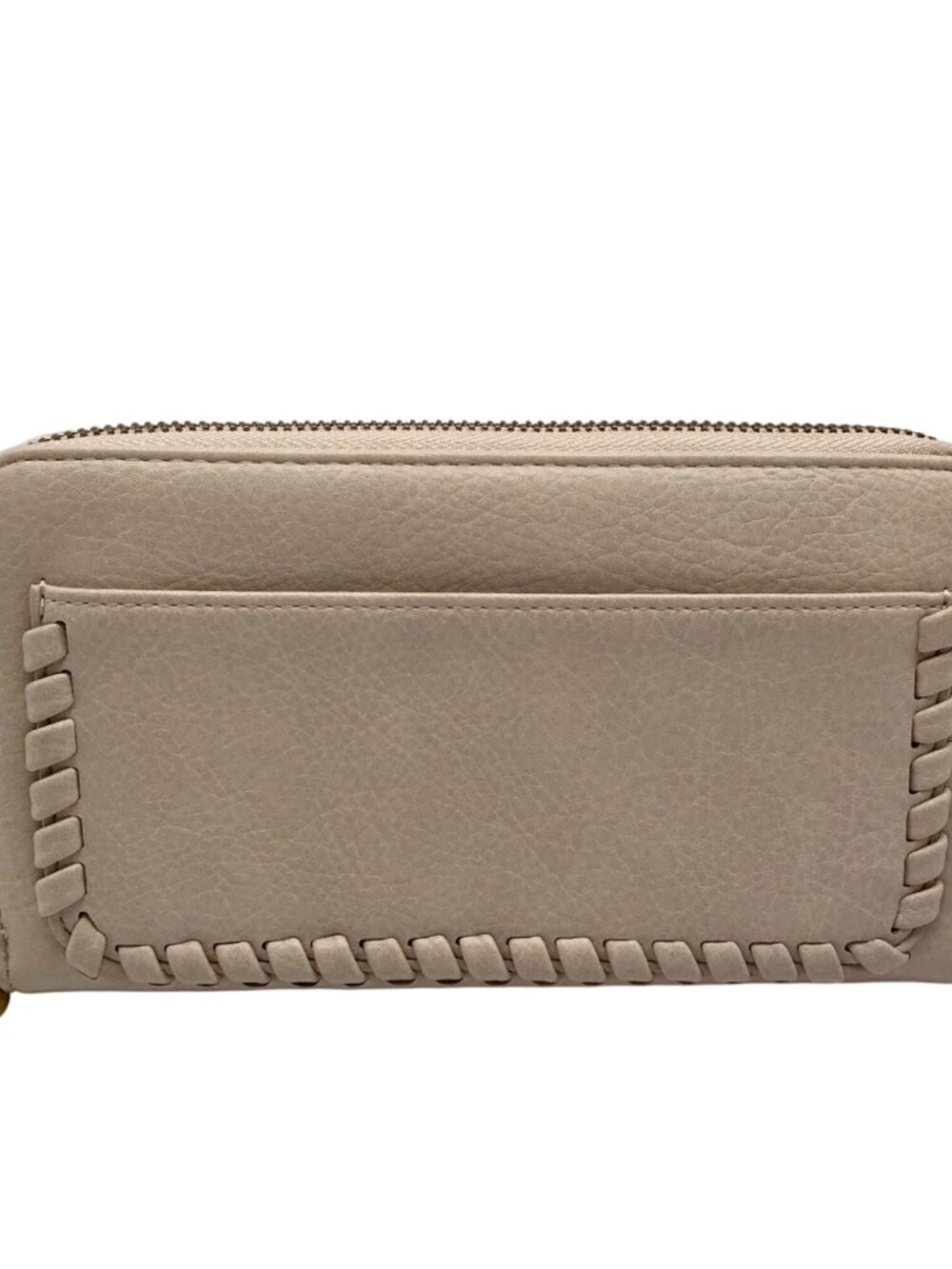 Style & Co Alabaster Faux Leather Whip-Stitch Zip Wallet